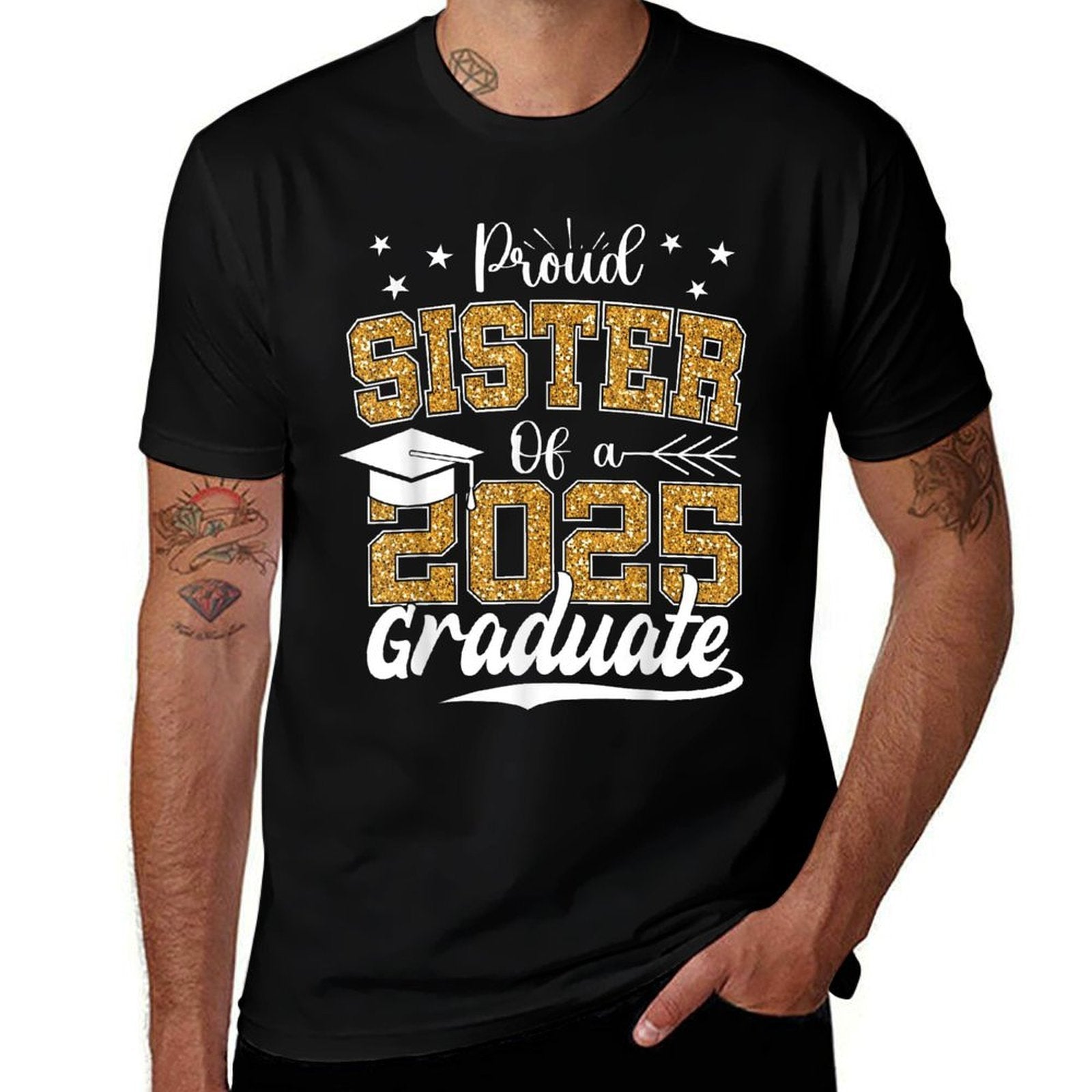 Proud Sister 2025 Graduate Senior Class of 2025 Graduation  Quick-drying T-Shirt