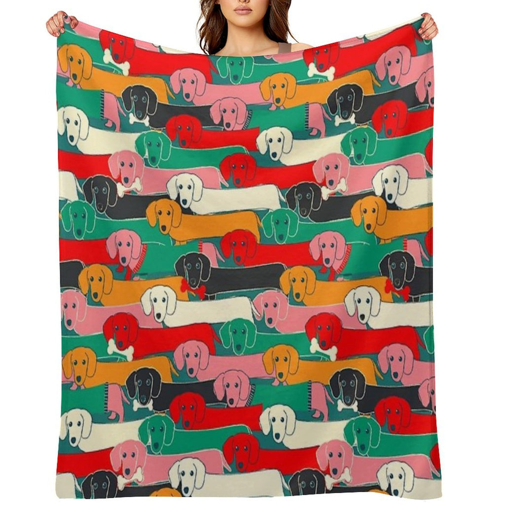 Dogs Pattern All-season Throw Blanket