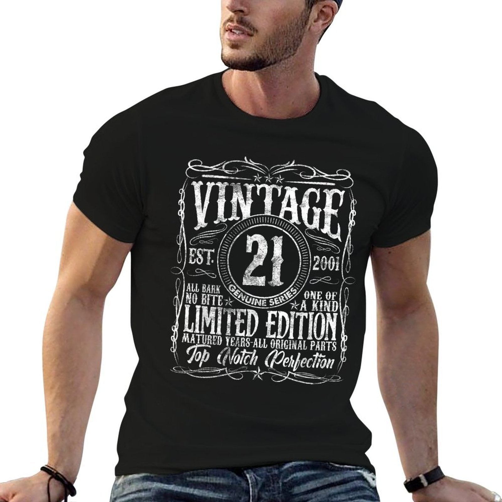 Vintage 2001 Limited Edition 2001 21 Years Old 21st Birthday  Soft T-Shirt