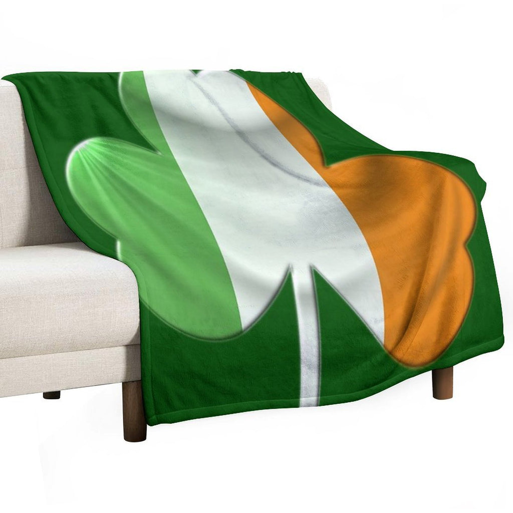 IRISH SHAMROCK Plush Throw Blanket