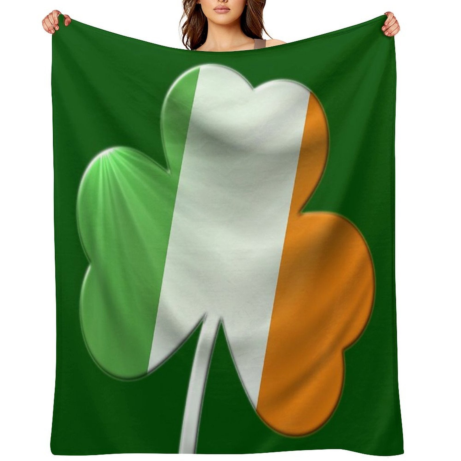 IRISH SHAMROCK Plush Throw Blanket
