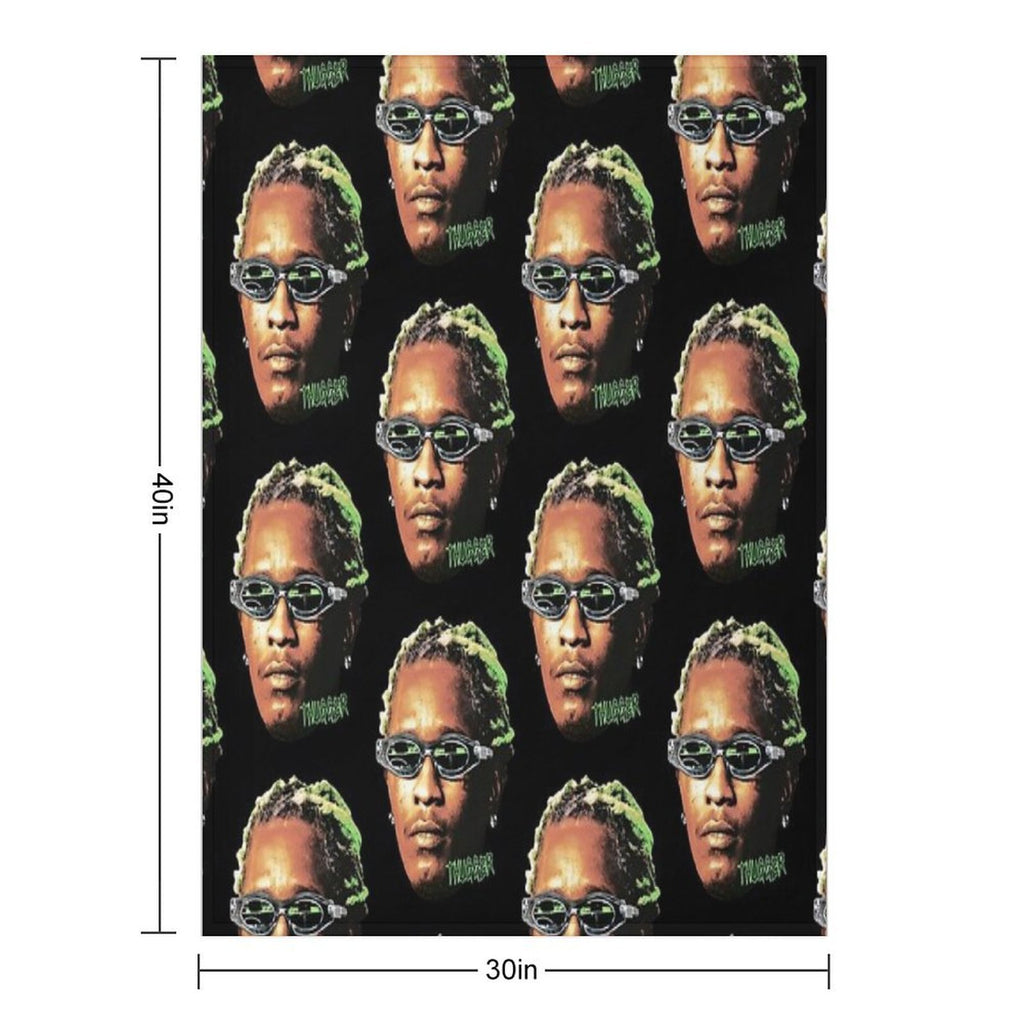 Young Thug Rapper Vintage Quick-dry Throw Blanket