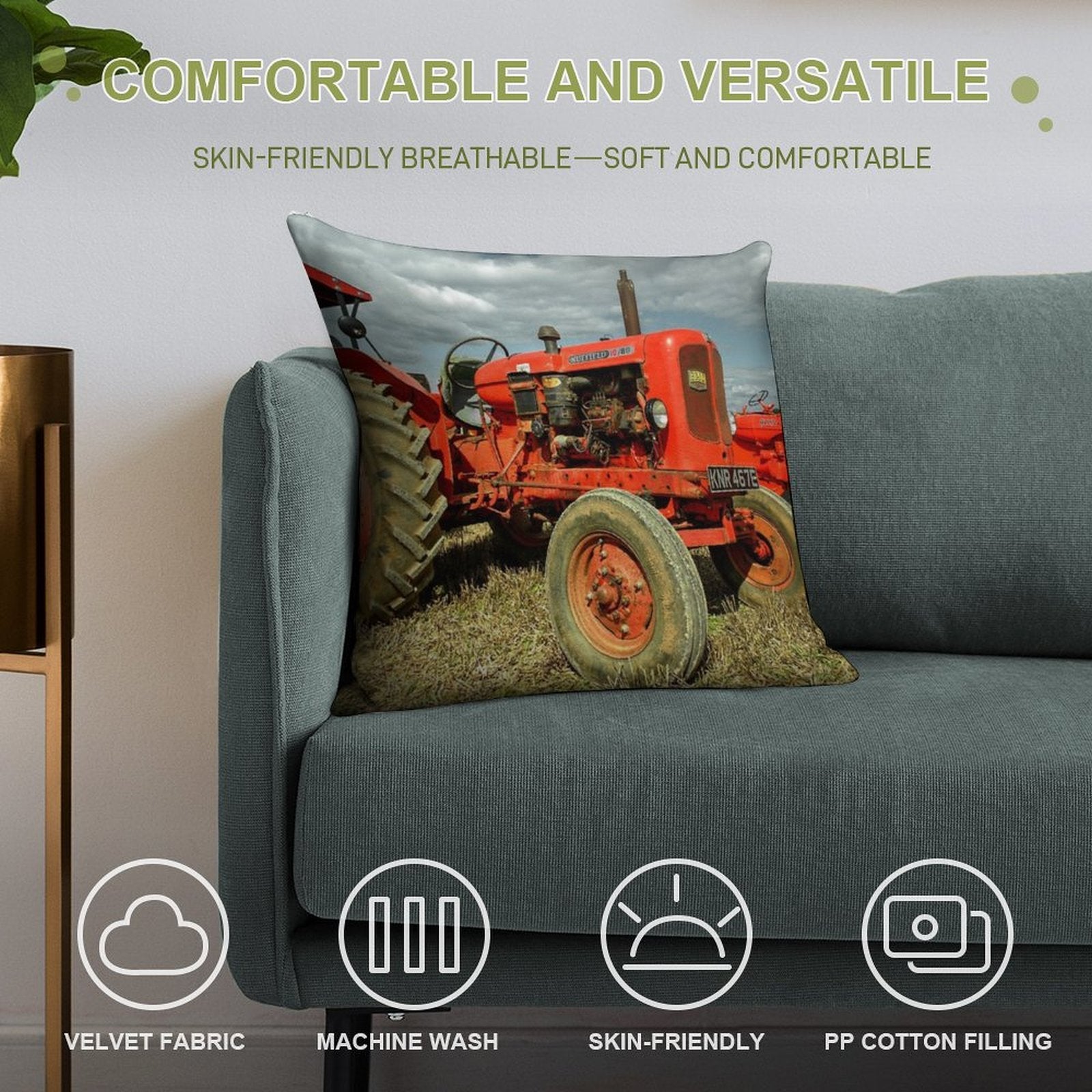 Nuffield 1060 Soft Gift Ready Throw Pillow