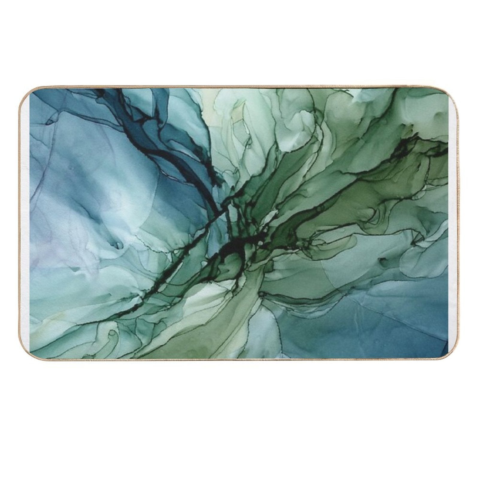 Nature Landscape Inspired Abstract Flow Painting 1  Rapid-Drying Bath Mat