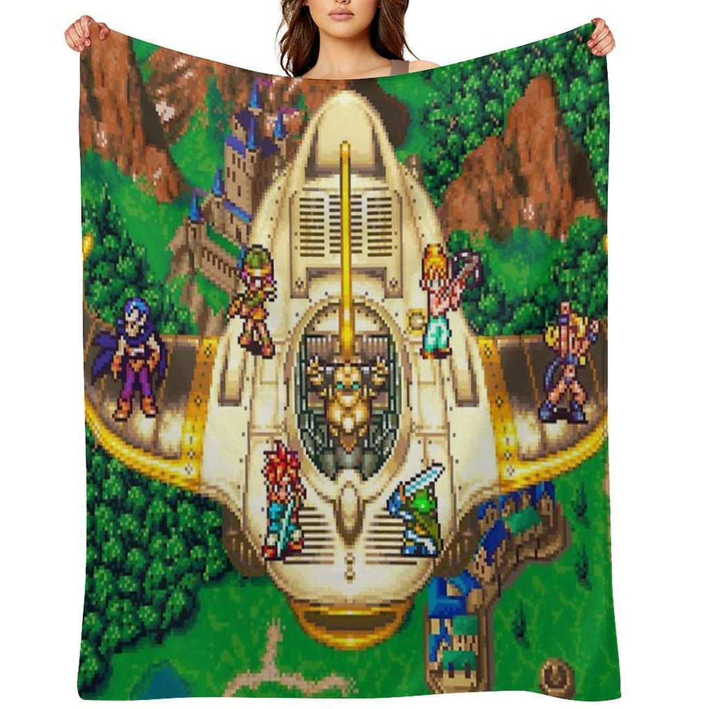 Chrono Trigger Epoch Eco-conscious Throw Blanket