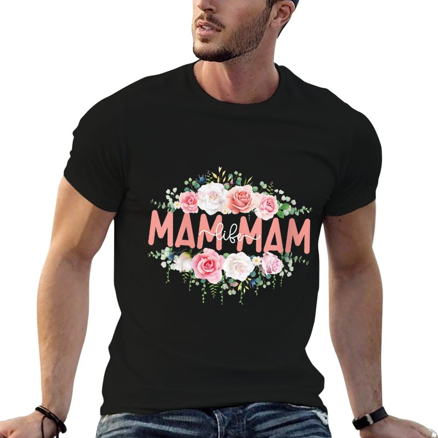 Womens Mam Mam Life Mam Mam Grandma Mam Mam Grandmother  Polyester Blend T-Shirt