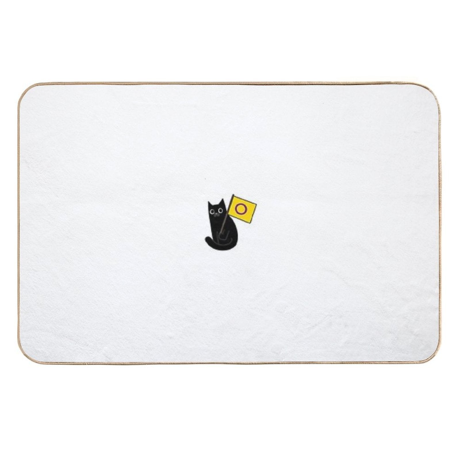 Intersex Pride Flag Black Cat Sticker  Versatile Bath Mat