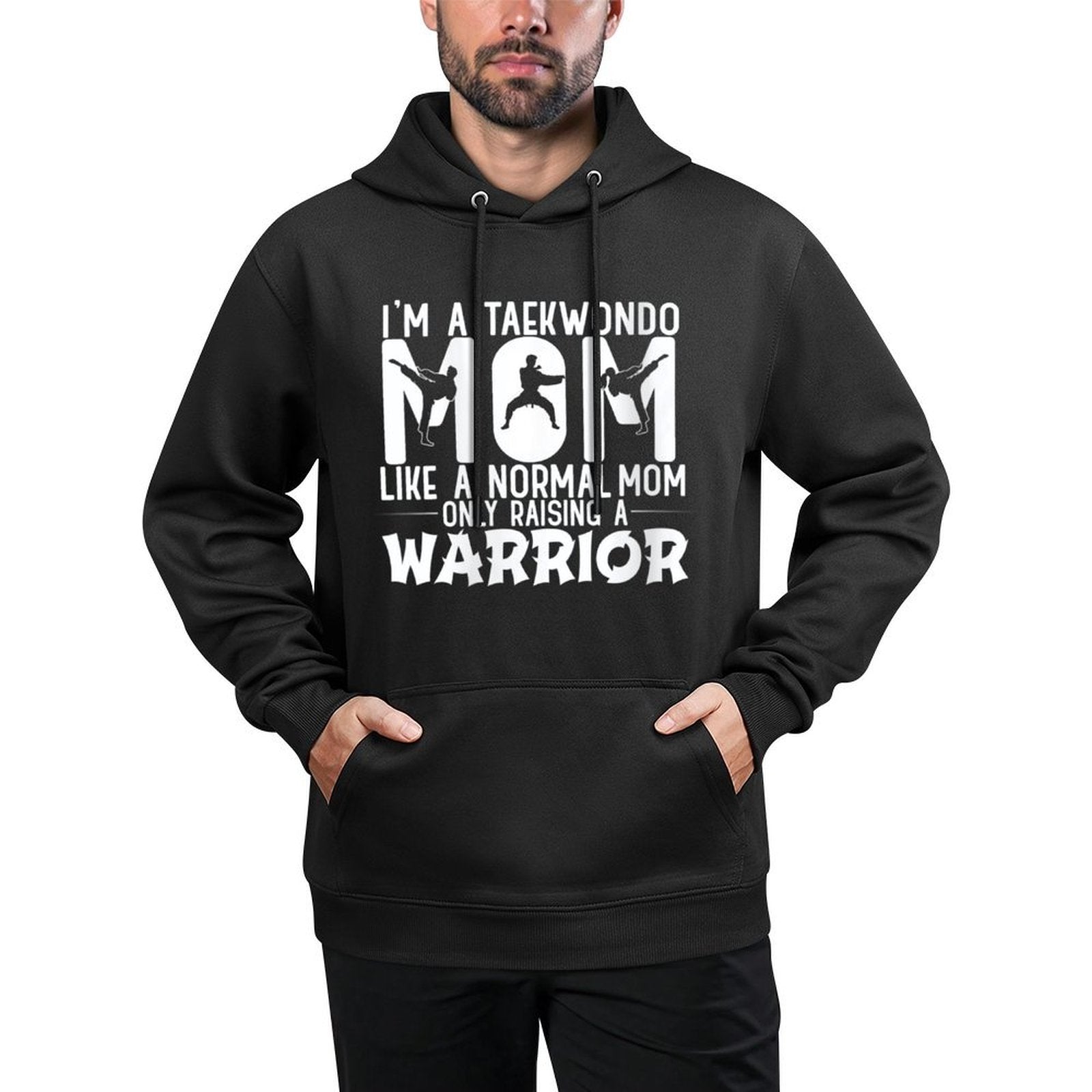 Womens Taekwondo Mom Like A Normal Mom Breathable Fabric Hoodie