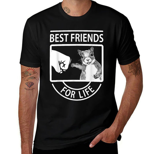 Squirrel Best Friend For Life  Heathered Texture T-Shirt