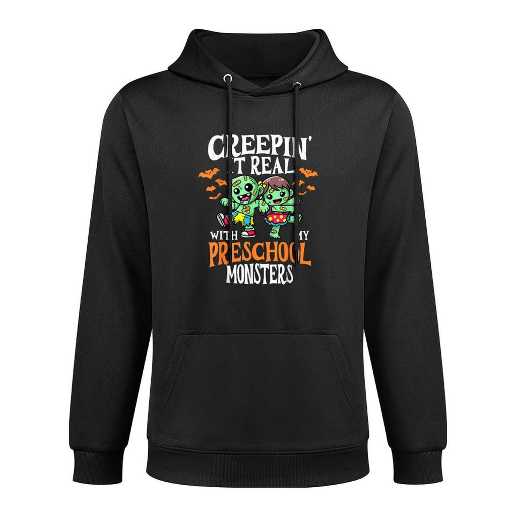 Creepin It Real Monster School Preschool Teacher Halloween Easy Care Hoodie