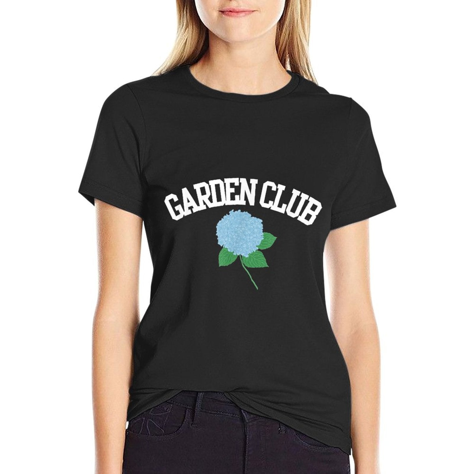 Grandmillennial Hydrangea Style Garden Club  Heathered Texture T-Shirt