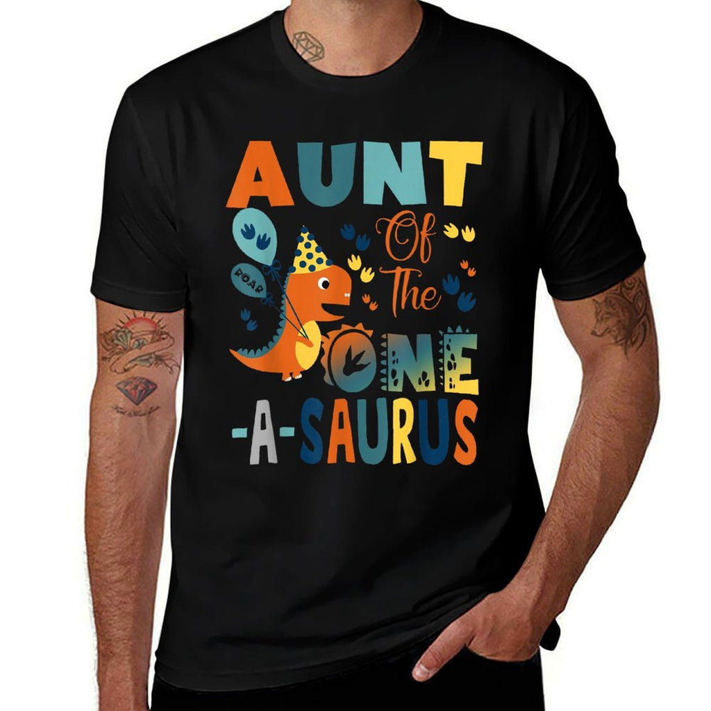 Aunt Of The One-A-Saurus 2Nd Birthday Dinosaur Party  Classic T-Shirt
