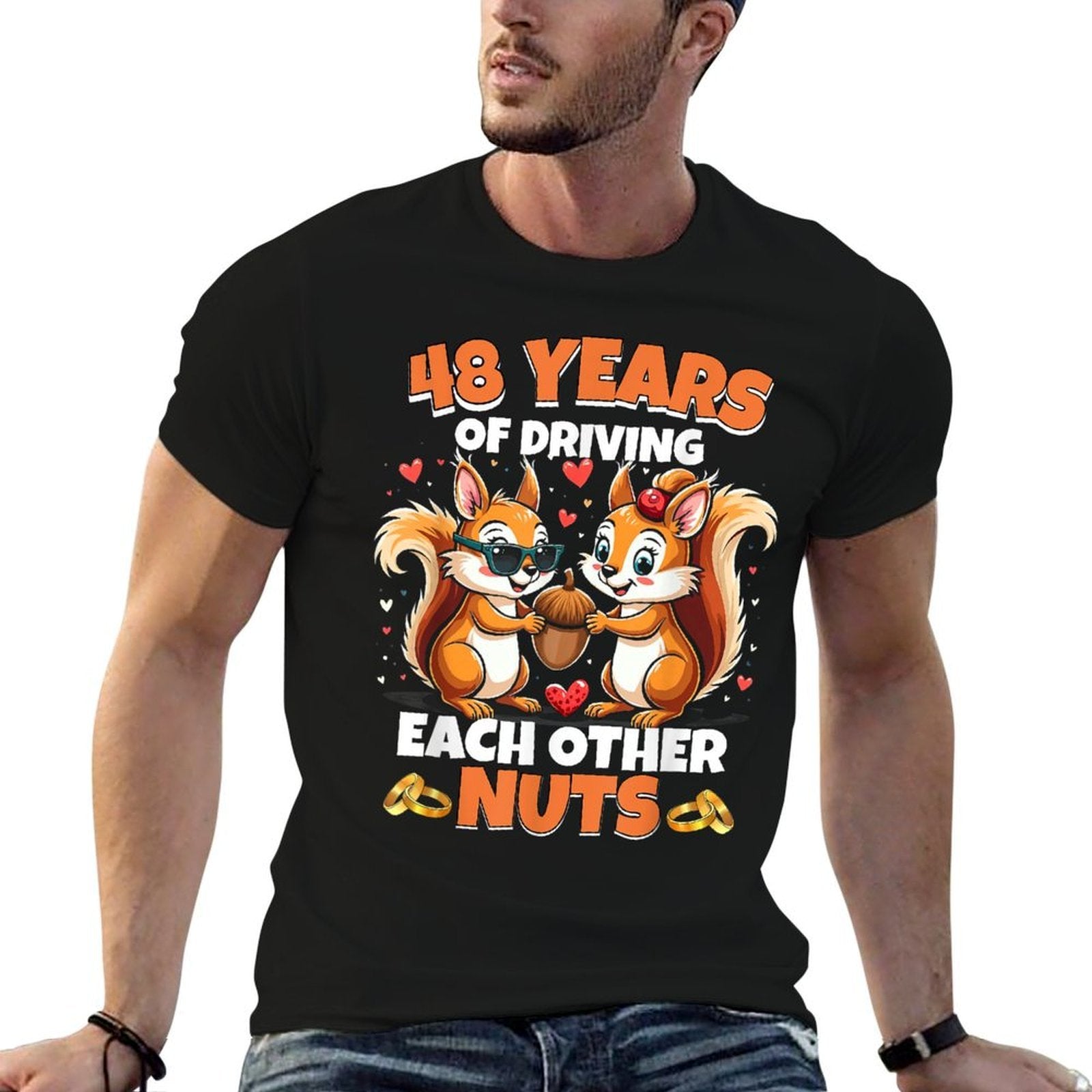 48th Wedding Anniversary 48 Years Of Driving Each Other Nuts  Lightweight T-Shirt