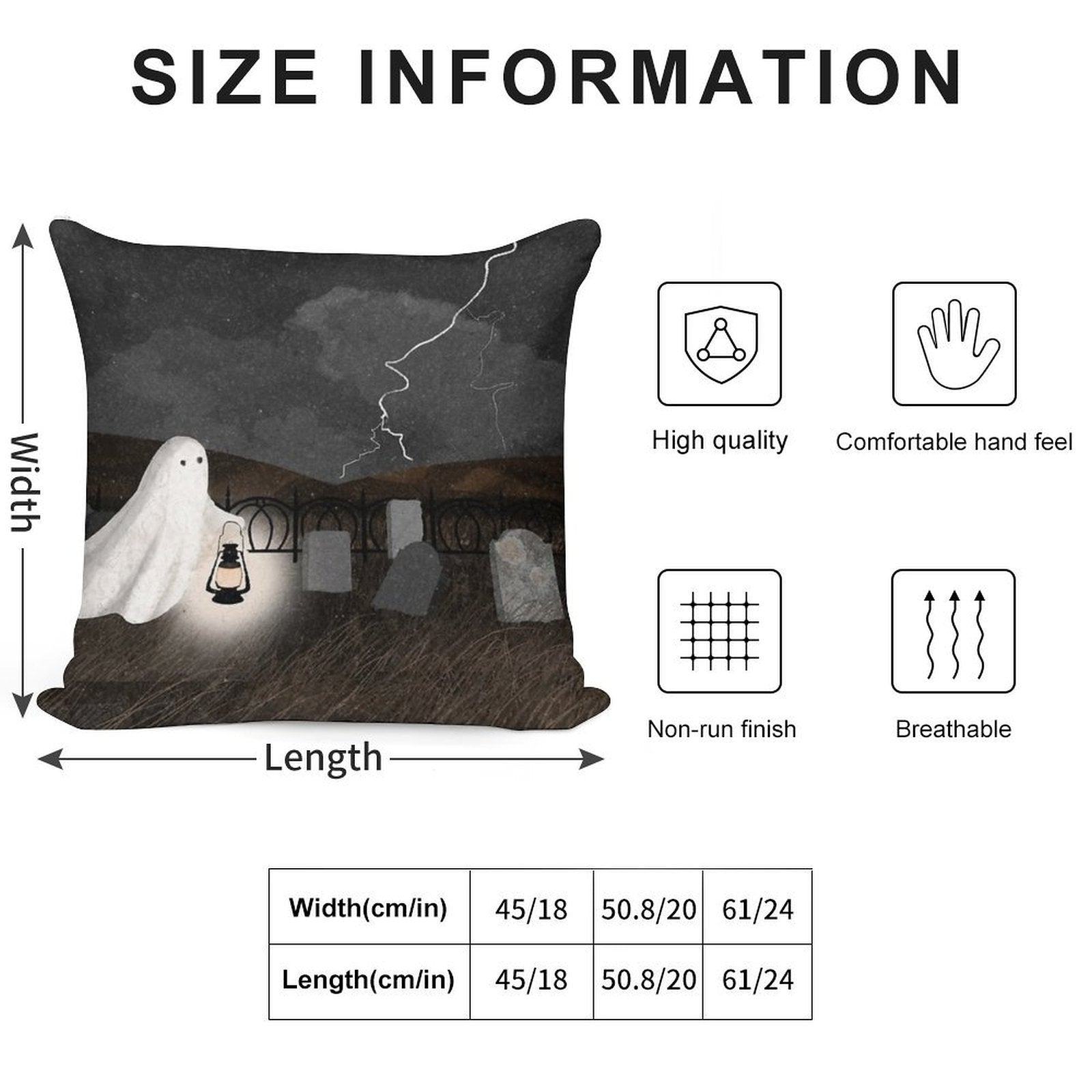 The Graveyard Soft Shrink-Resistant Throw Pillow