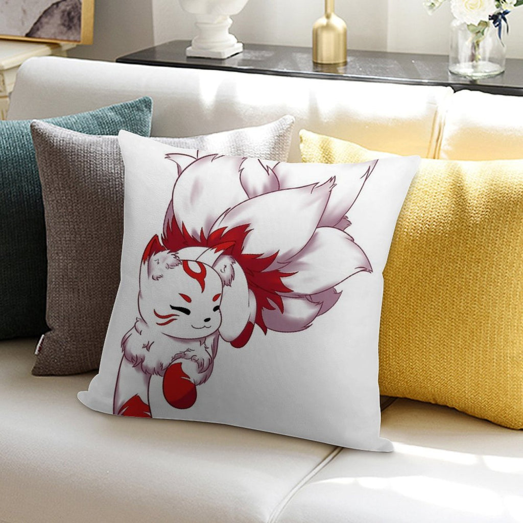 Kitsune Soft Anti-Pilling Throw Pillow
