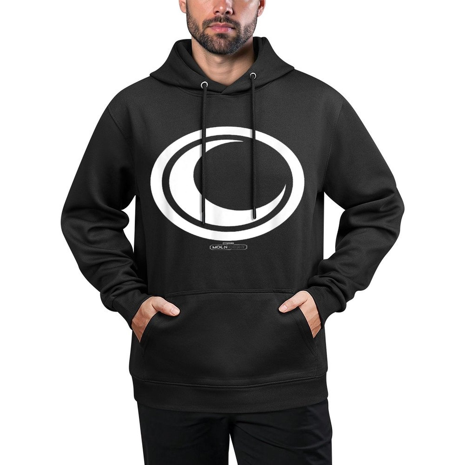 Marvel Moon Knight Crescent Moon Icon Light Easy Care Hoodie