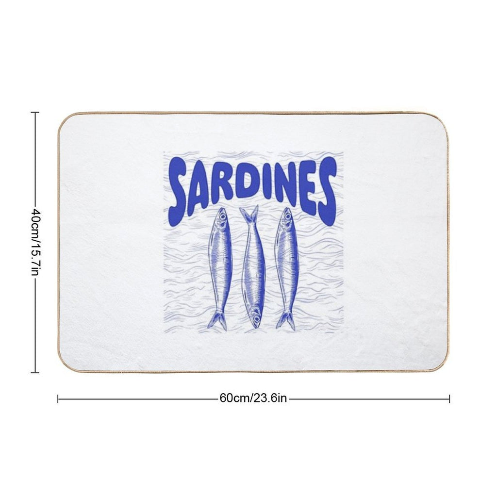 Portuguese Sardines  Odorless Bath Mat