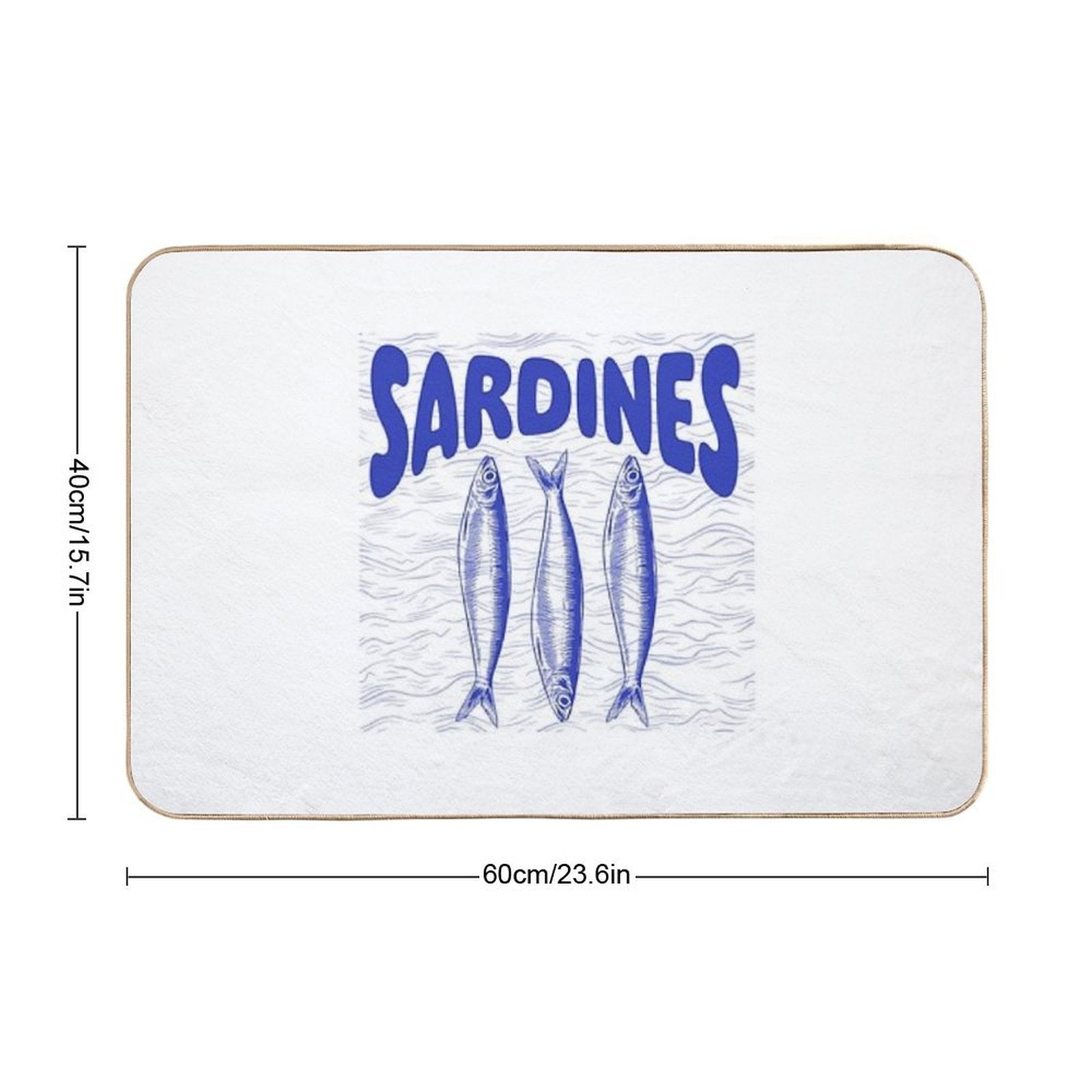 Portuguese Sardines  Odorless Bath Mat