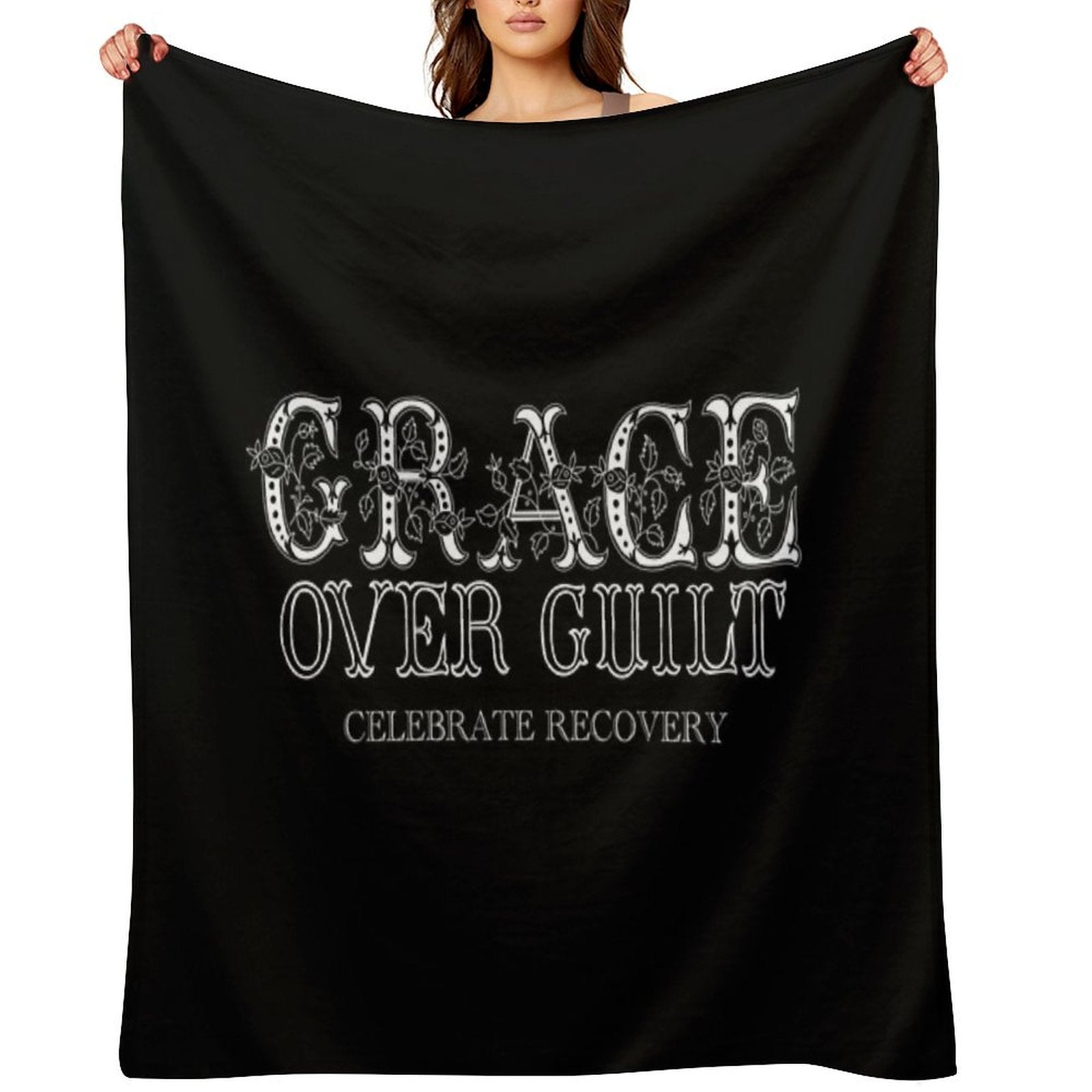 GRACE over Guilt ~ Celebrate Recovery Lightweight Throw Blanket