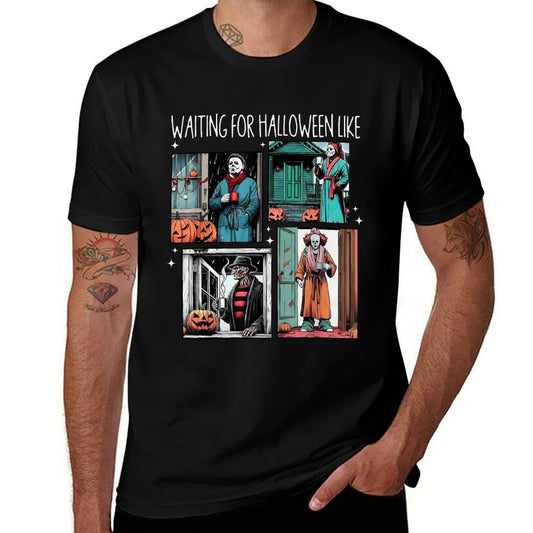 Waiting for Halloween Like  Polyester Blend T-Shirt