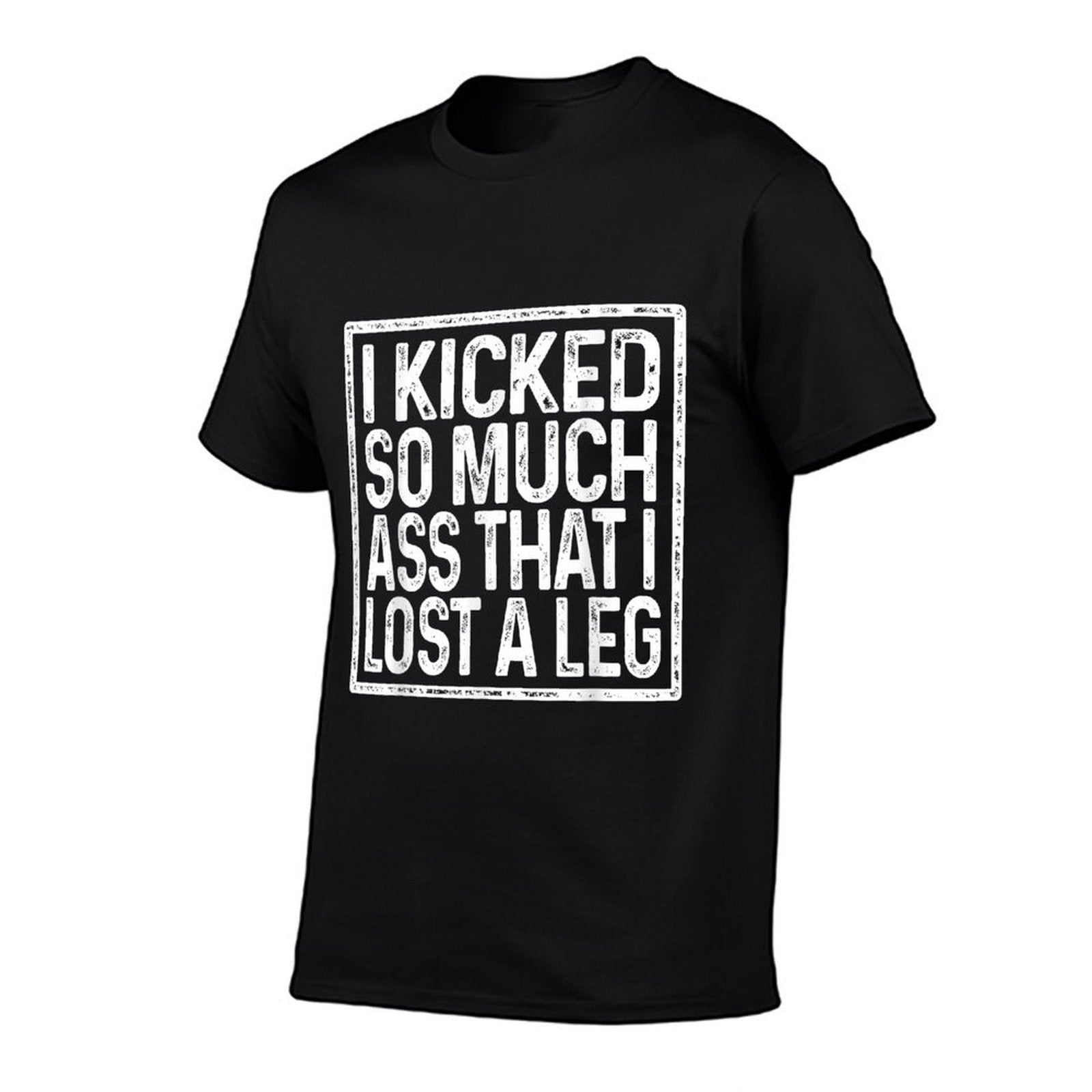 Amputee Humor Lost Leg Funny Recovery Gifts  Ribbed Collar T-Shirt