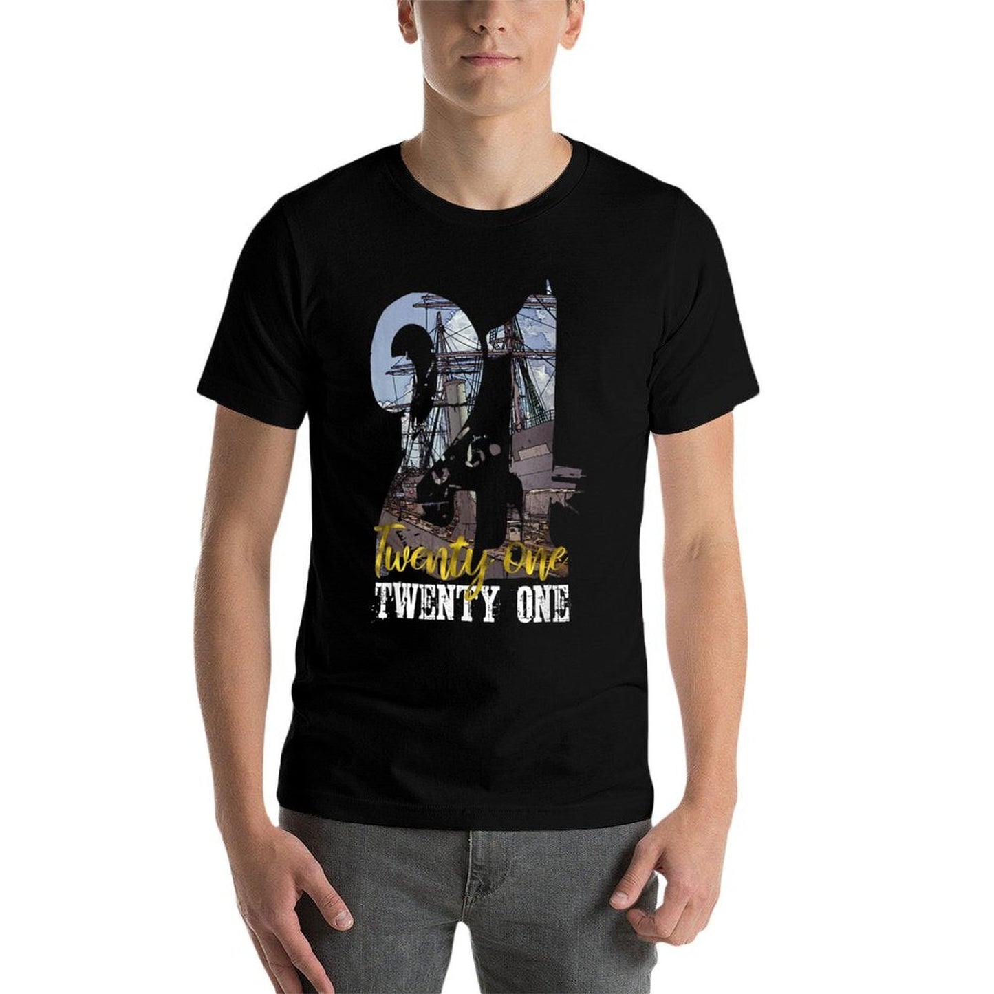 21 Twenty One - 21 Year Old Sea 2001 21st Birthday Gift  Soft T-Shirt