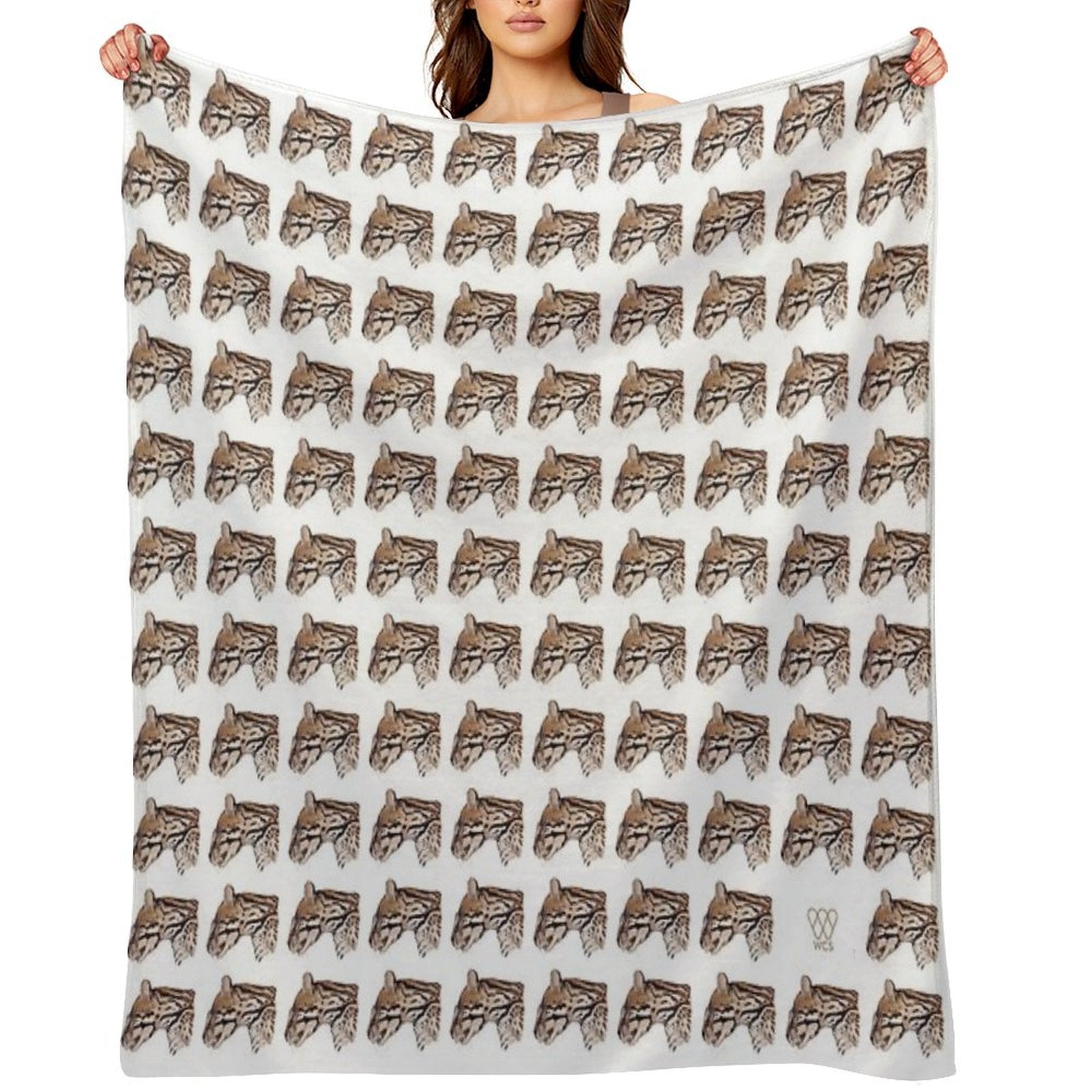 Margay Cat Plush Throw Blanket